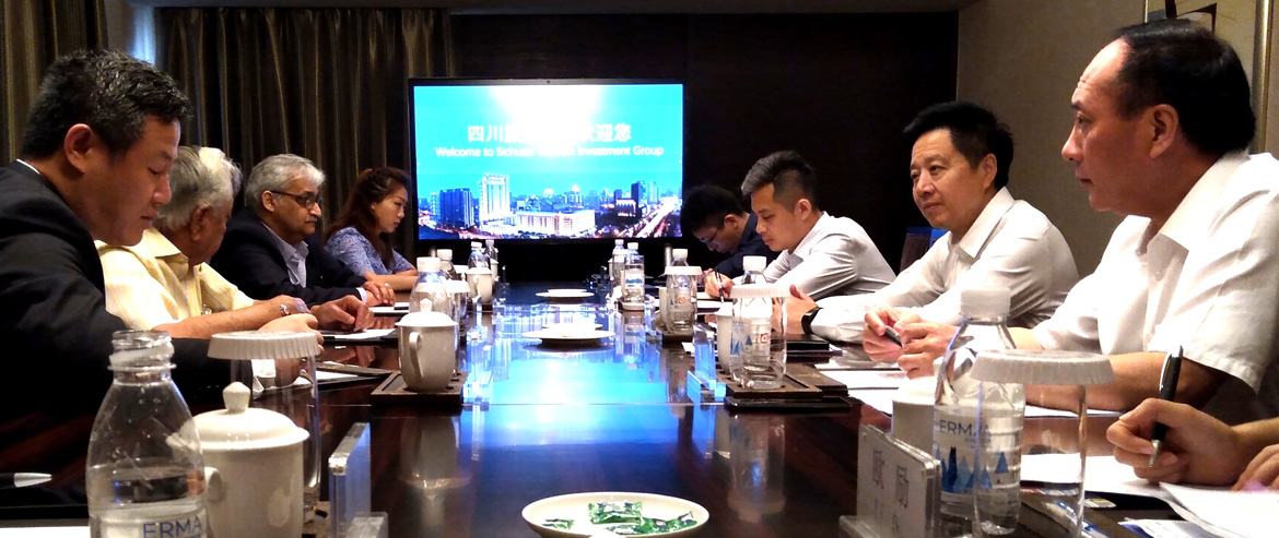 集团党委副书记、副董事长、总经理杨川会见印度靛蓝集团执行董事卡皮尔·巴蒂亚先生一行